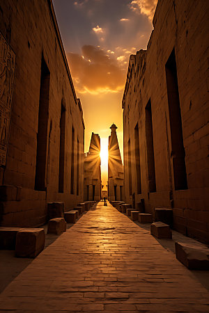 埃及旅游沙漠金字塔摄影图