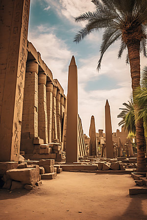 埃及旅游大漠金字塔摄影图