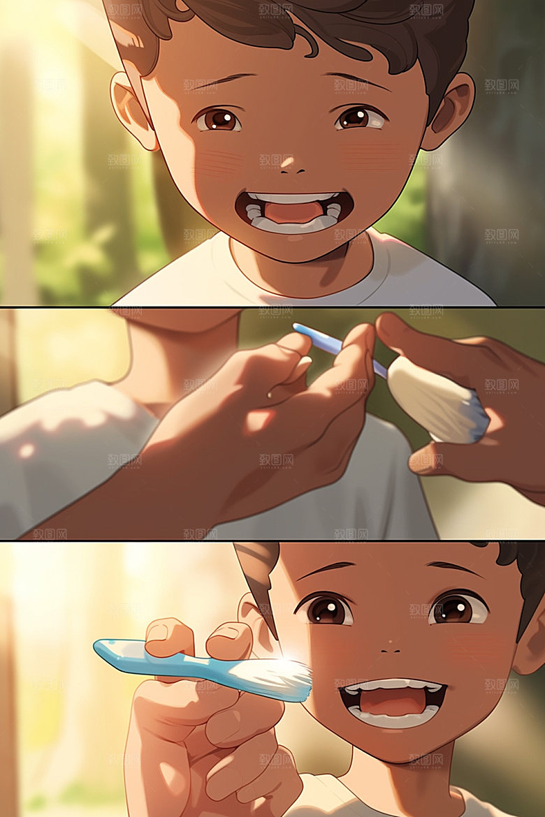 爱牙日牙齿卡通插画