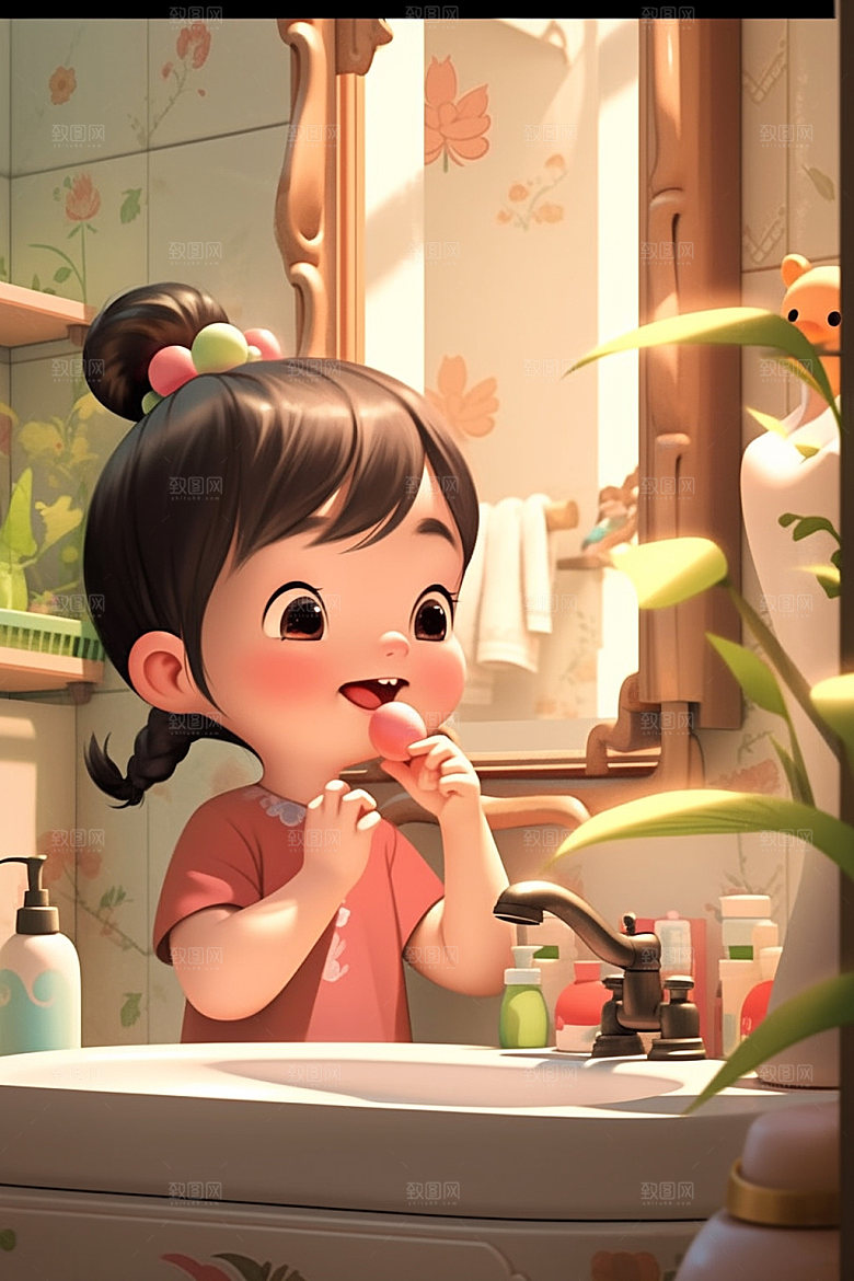 爱牙日口腔健康医疗插画