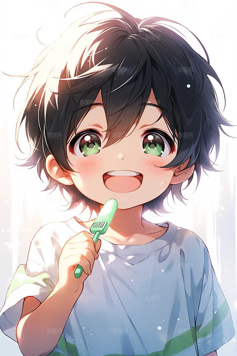 爱牙日护齿口腔健康插画