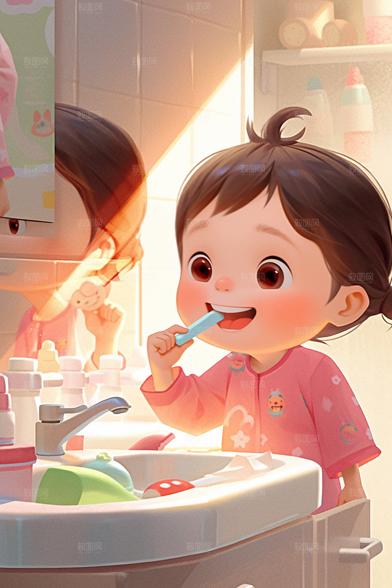 爱牙日医疗医护插画