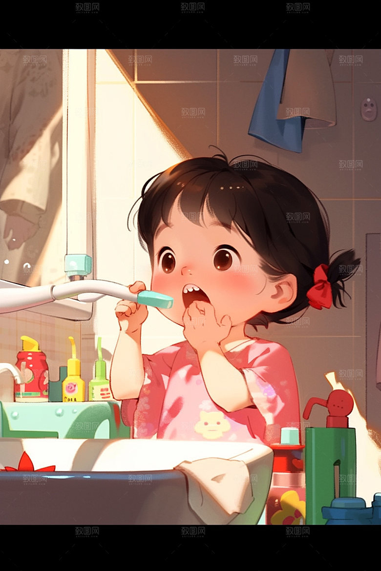 爱牙日口腔健康宣传插画