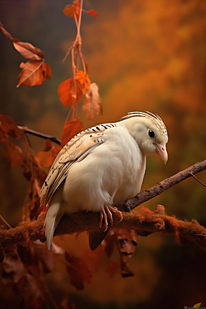 鹌鹑禽类鸟类摄影图
