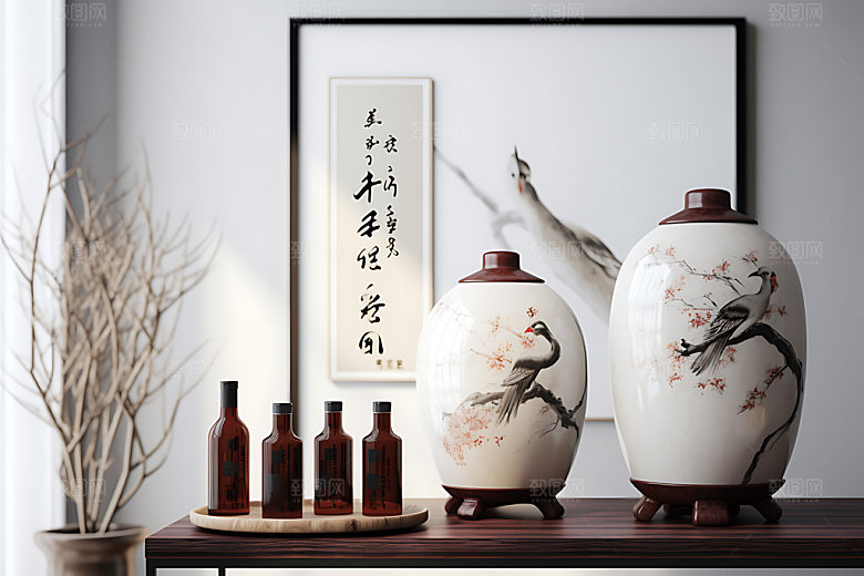 白酒酒类包装高清效果图