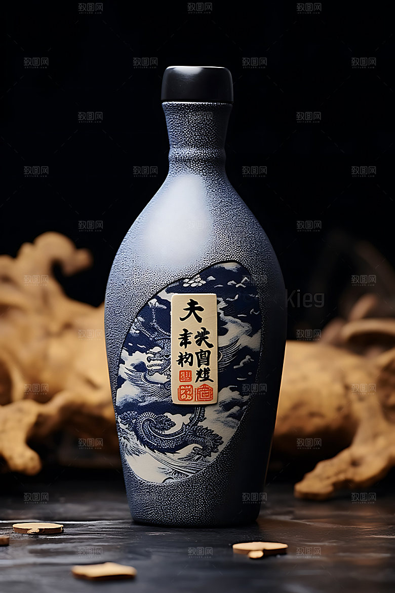 白酒模型酒类包装效果图