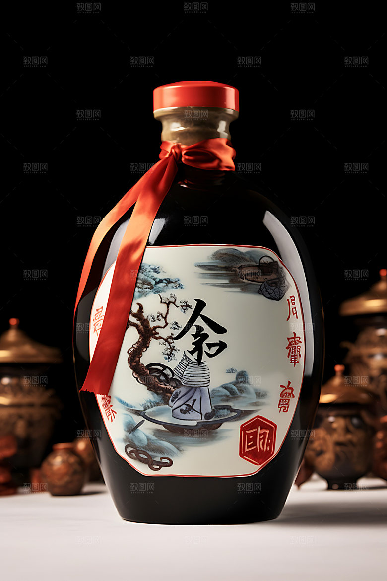 白酒酒类包装模型效果图