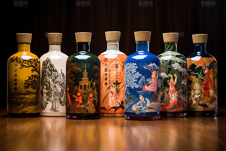 白酒酒瓶高清效果图