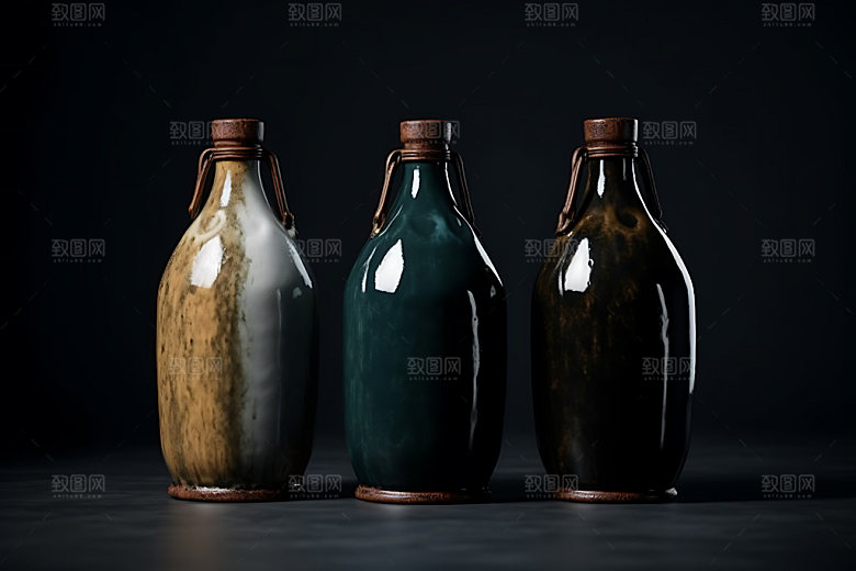白酒酒类包装模型效果图