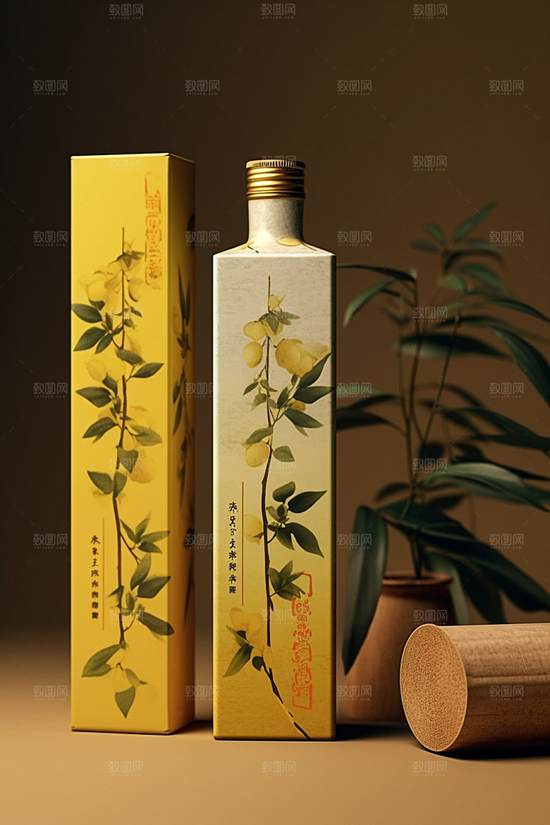 白酒酒瓶酒类立体模型