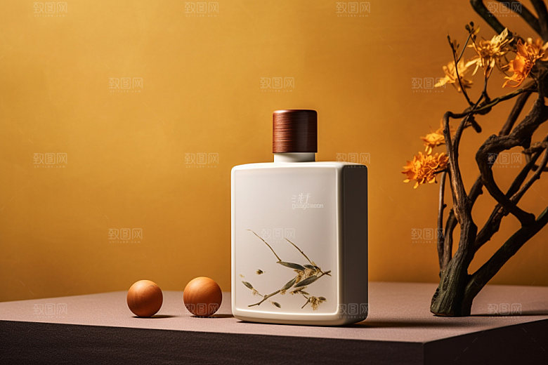 白酒酒瓶传统中国风模型