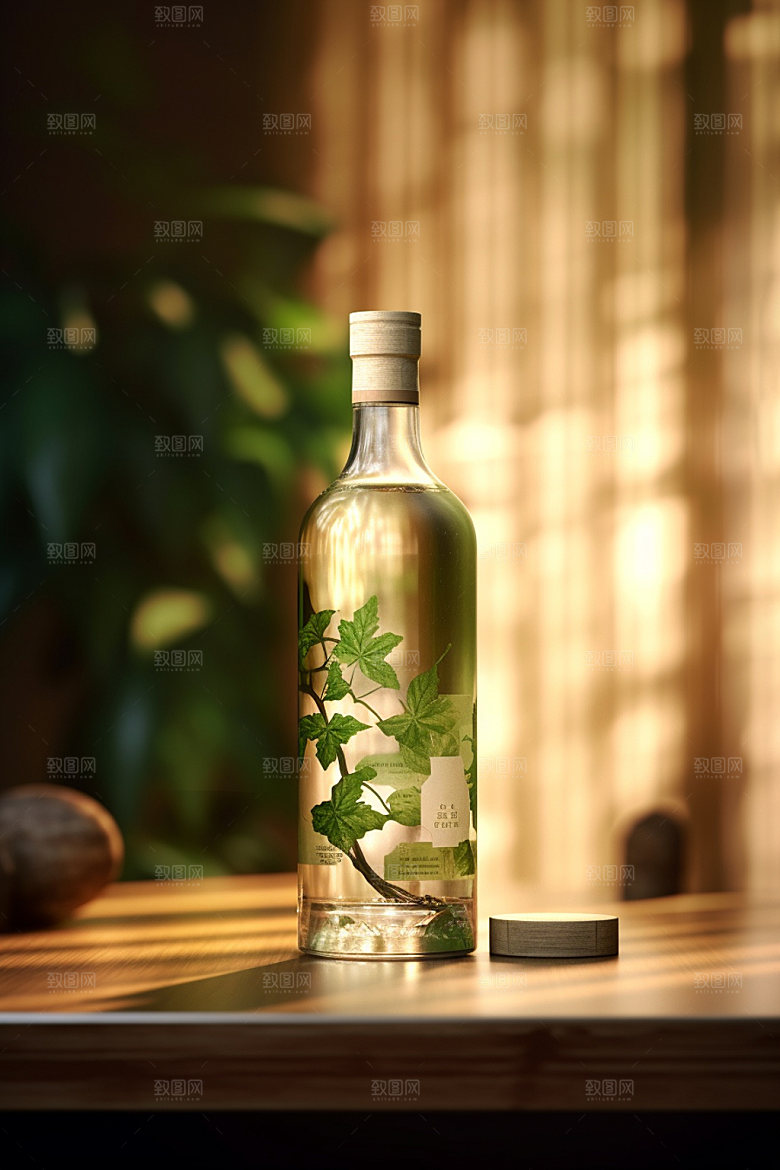 白酒酒瓶传统立体模型