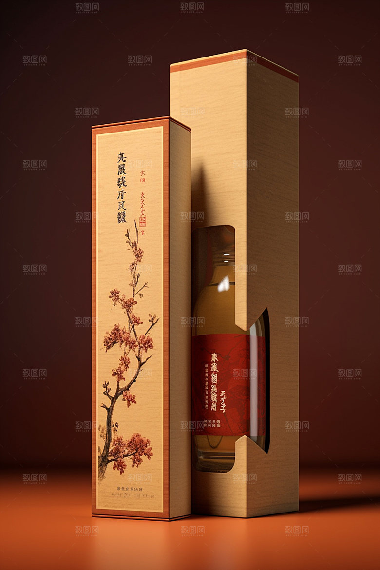 白酒酒瓶3D立体模型