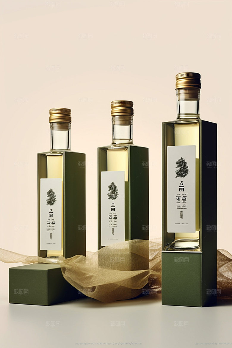 白酒酒瓶立体包装设计模型