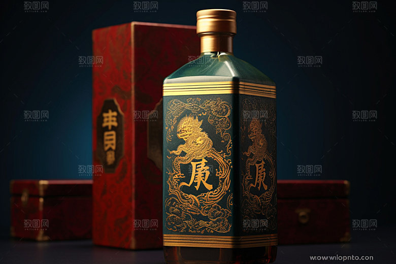 白酒酒瓶酒类3D模型