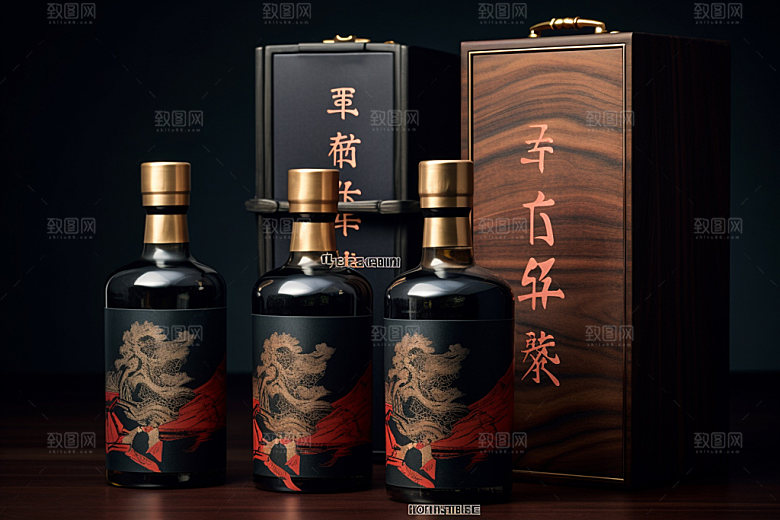 白酒酒瓶酒类3D模型