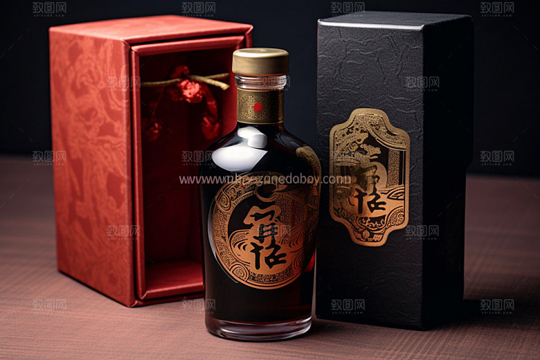 白酒酒瓶酒类立体模型