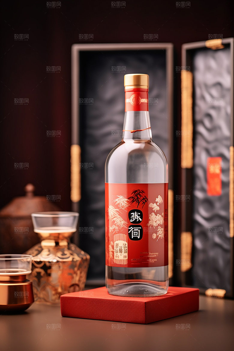 白酒酒瓶包装设计酒类模型
