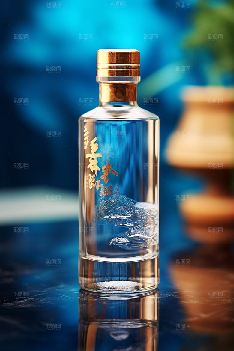 白酒酒瓶中国风酒类模型