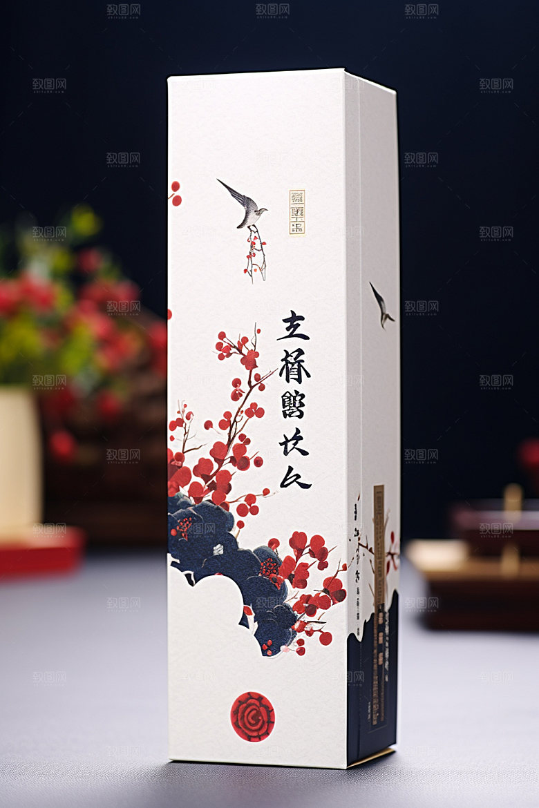 白酒酒瓶包装设计中式模型
