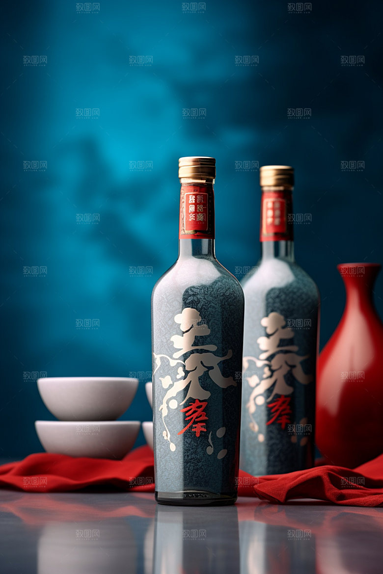 白酒酒瓶酒类3D模型
