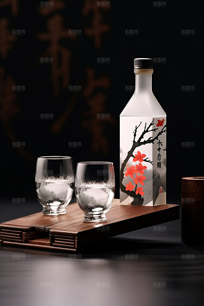 白酒酒瓶3D立体模型