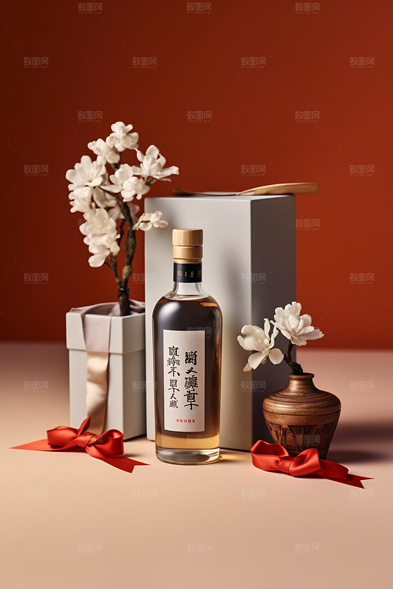 白酒酒瓶传统酒类模型