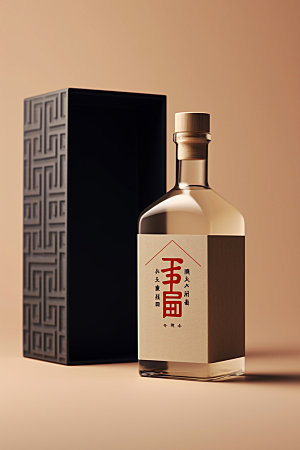 白酒酒瓶包装设计酒类模型