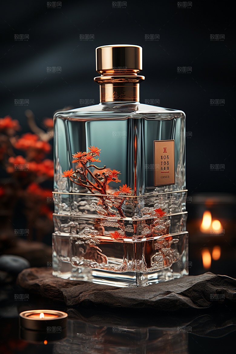 白酒酒瓶酒类包装设计模型