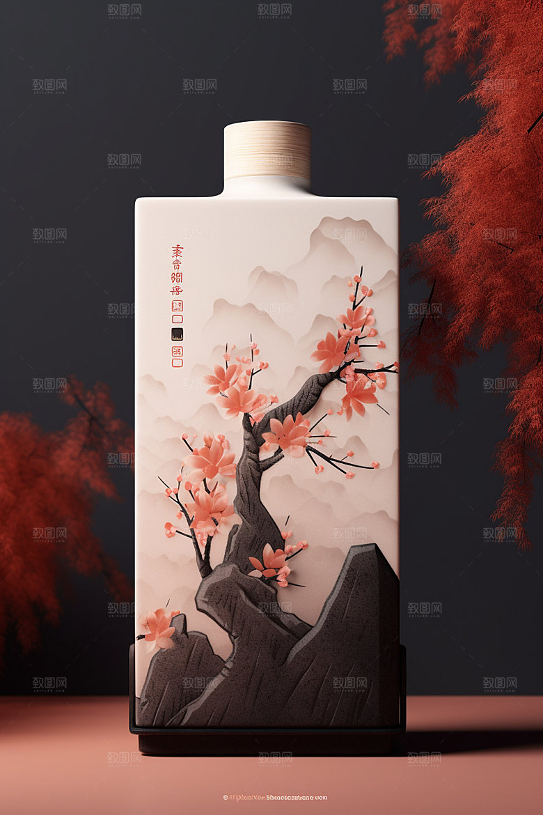 白酒酒瓶立体酒类模型