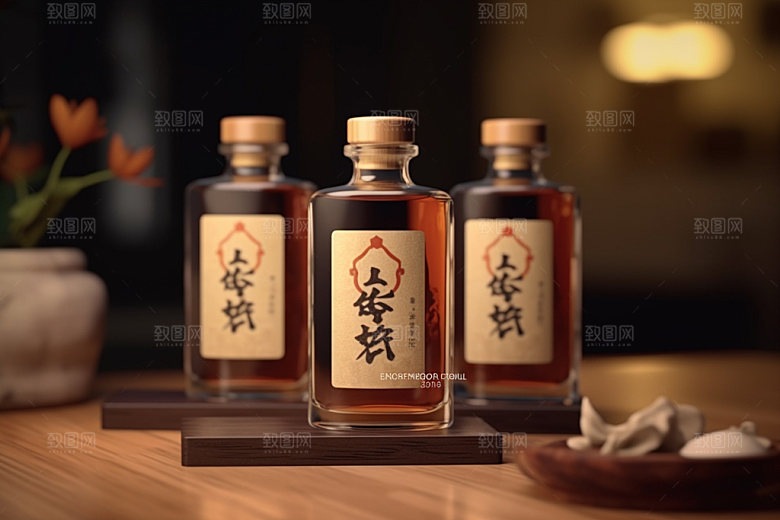 白酒酒瓶包装设计3D模型