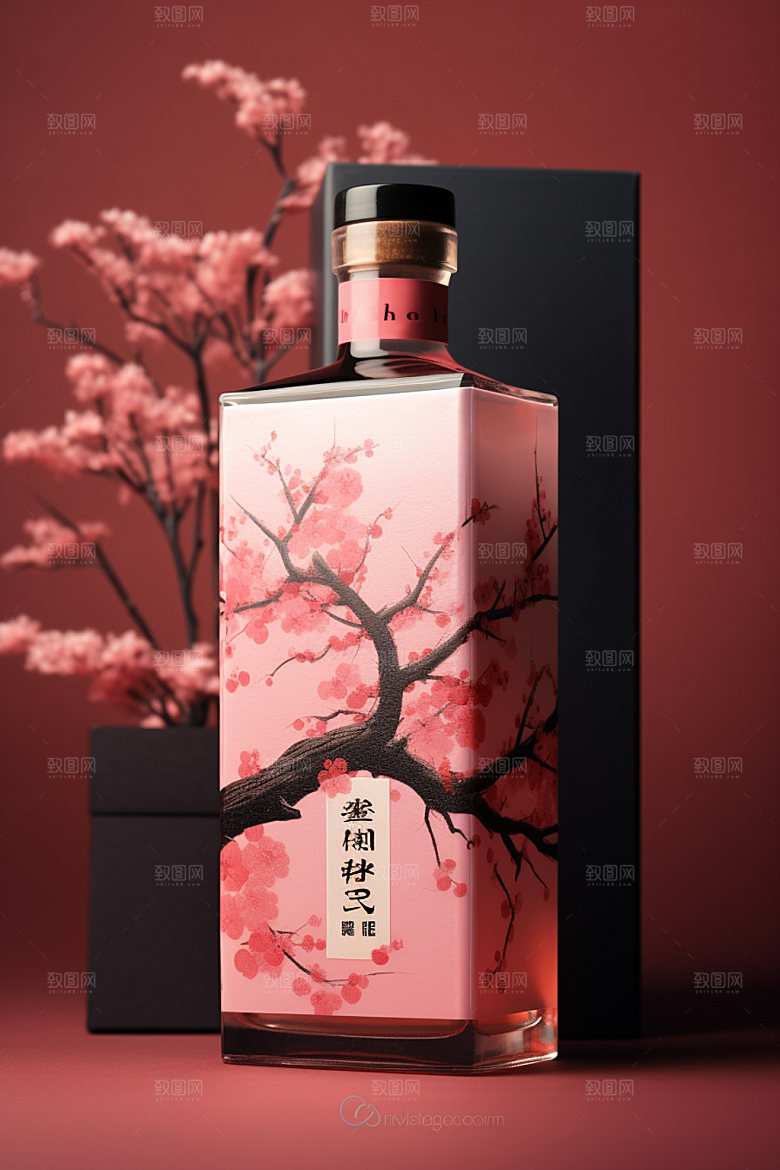 白酒酒瓶3D立体模型