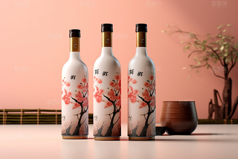 白酒酒瓶包装设计酒类模型