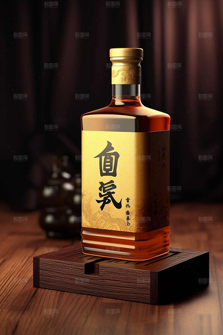 白酒酒瓶包装设计传统模型