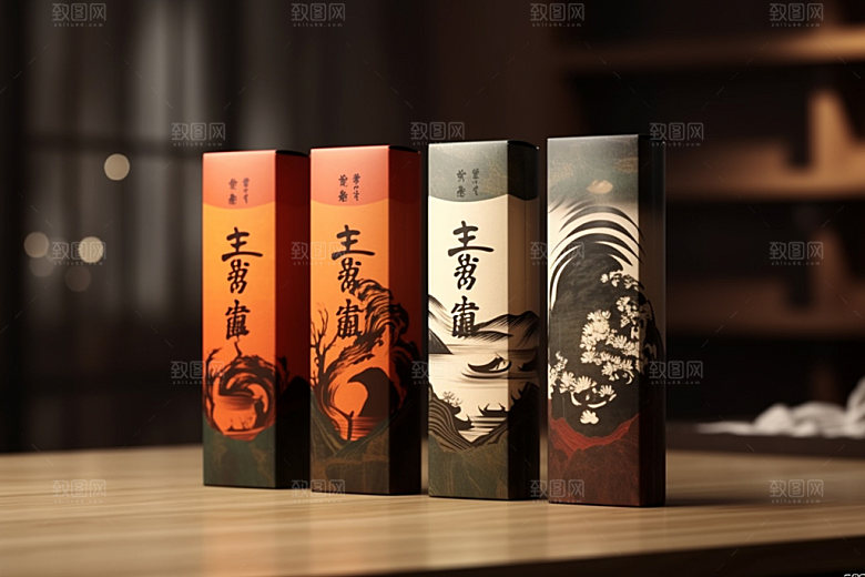 白酒酒瓶3D中国风模型
