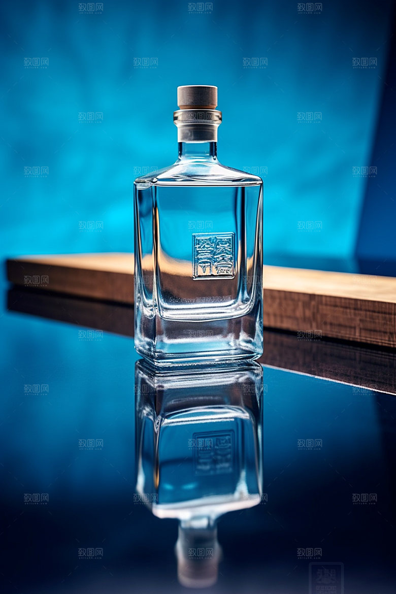 白酒酒瓶传统中国风模型