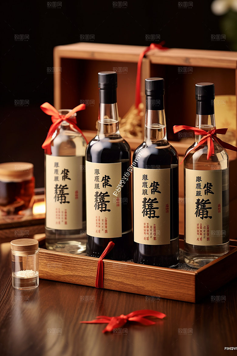 白酒酒瓶中国风3D模型