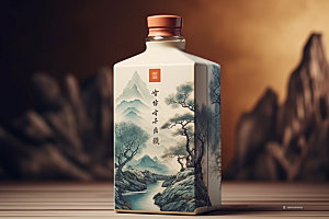 白酒酒瓶包装设计酒类模型