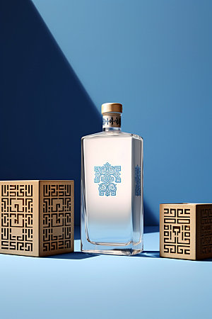 白酒酒瓶立体酒类模型