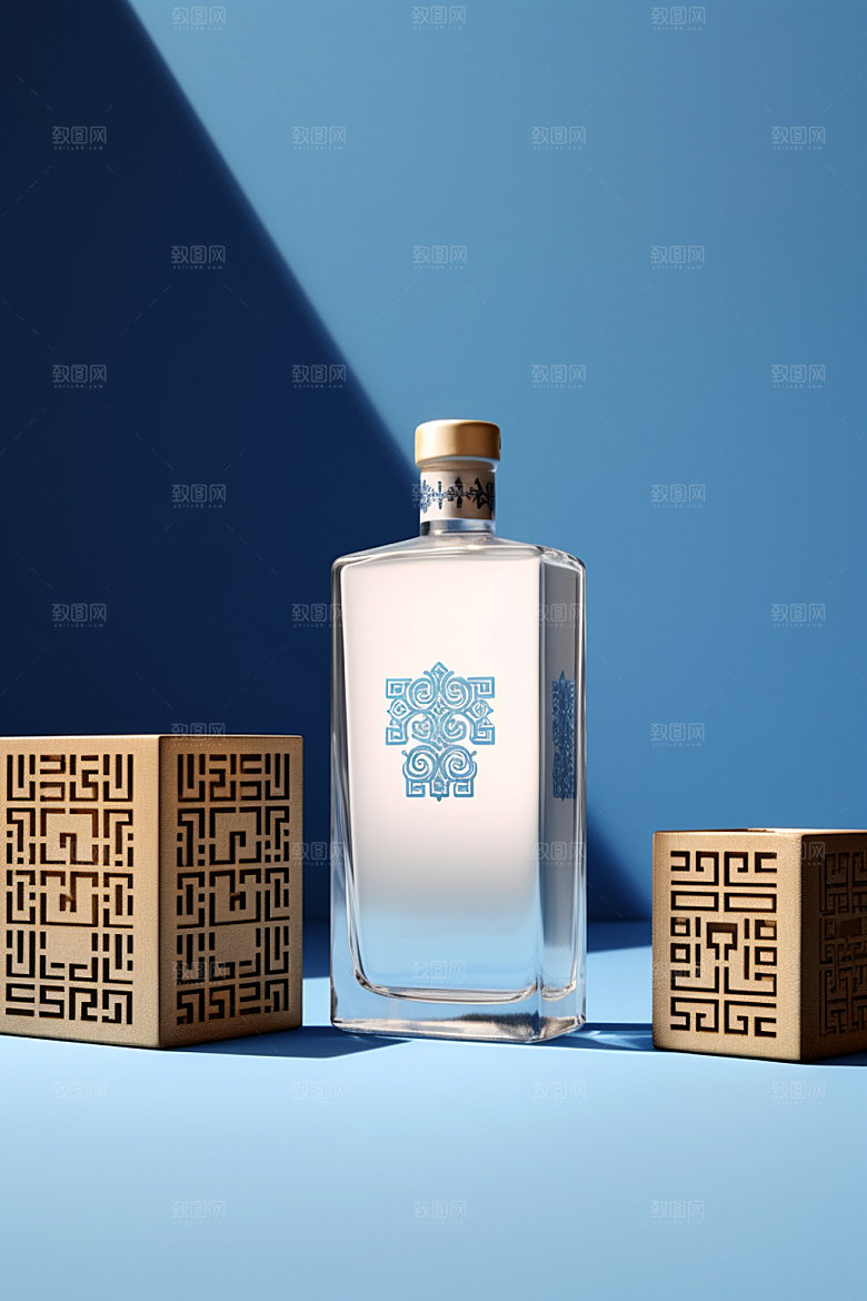 白酒酒瓶立体酒类模型