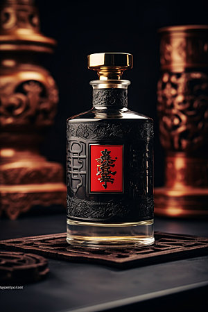 白酒酒瓶中式酒类模型