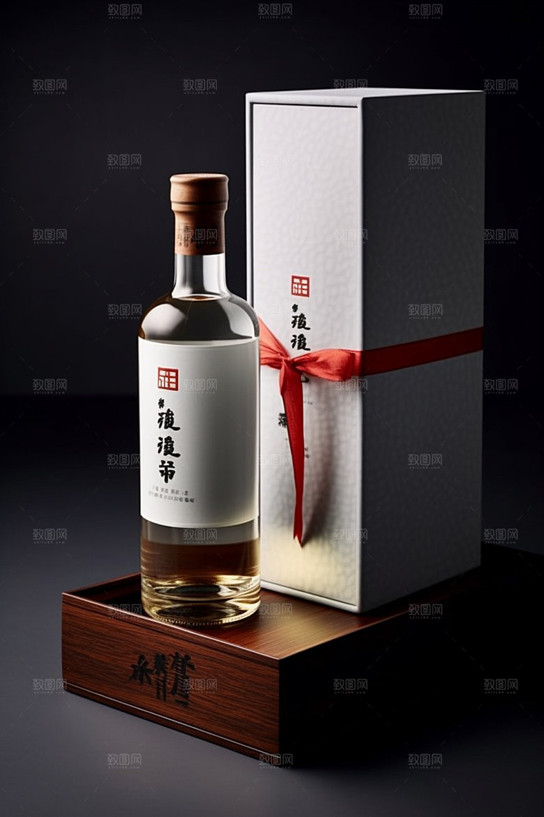 白酒酒瓶中国风酒类模型