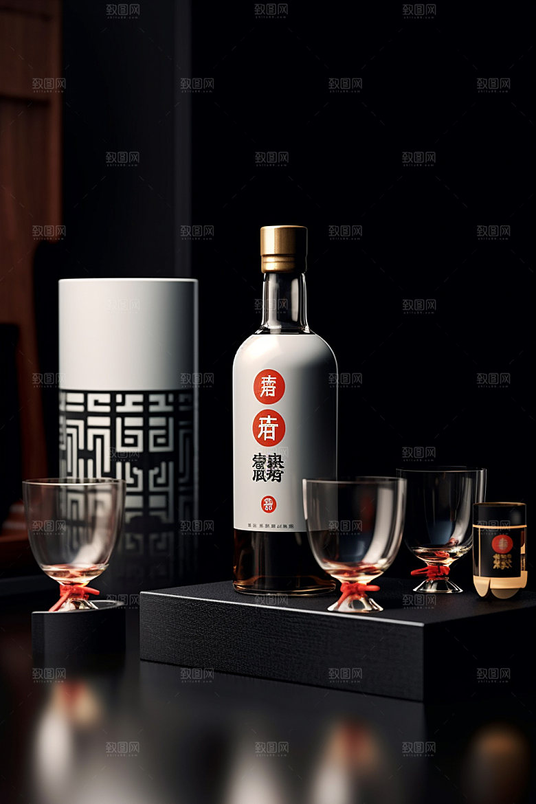 白酒酒瓶立体酒类模型