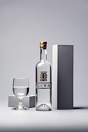 白酒酒瓶立体包装设计模型