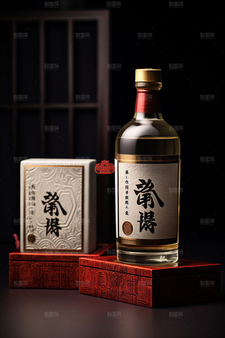 白酒酒瓶立体3D模型
