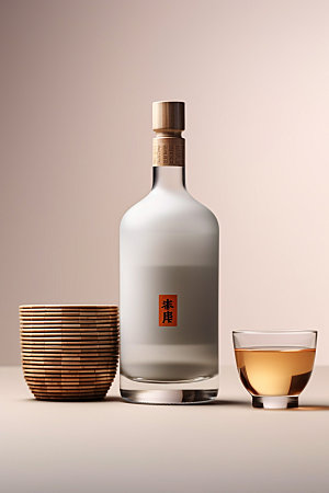 白酒酒瓶传统中式模型