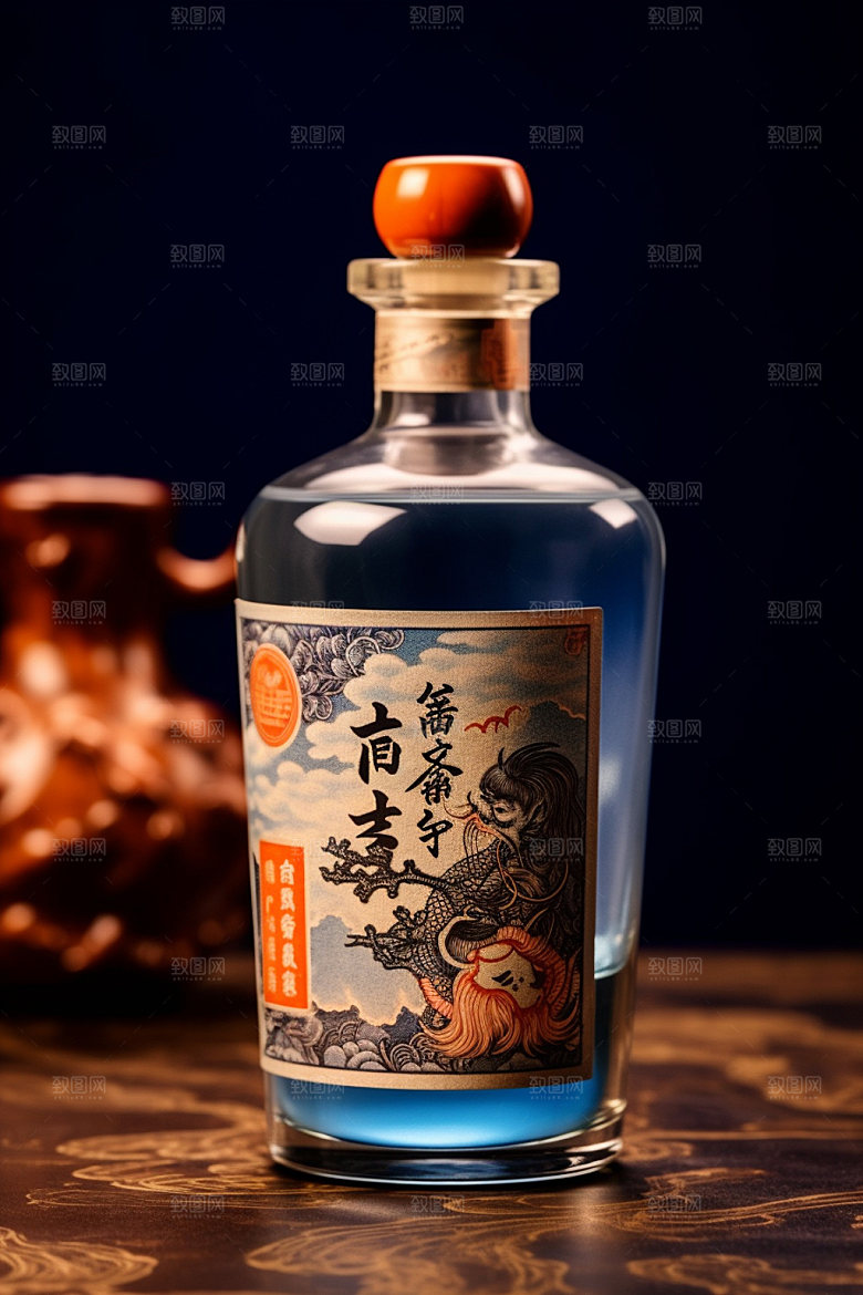 白酒酒瓶3D立体模型
