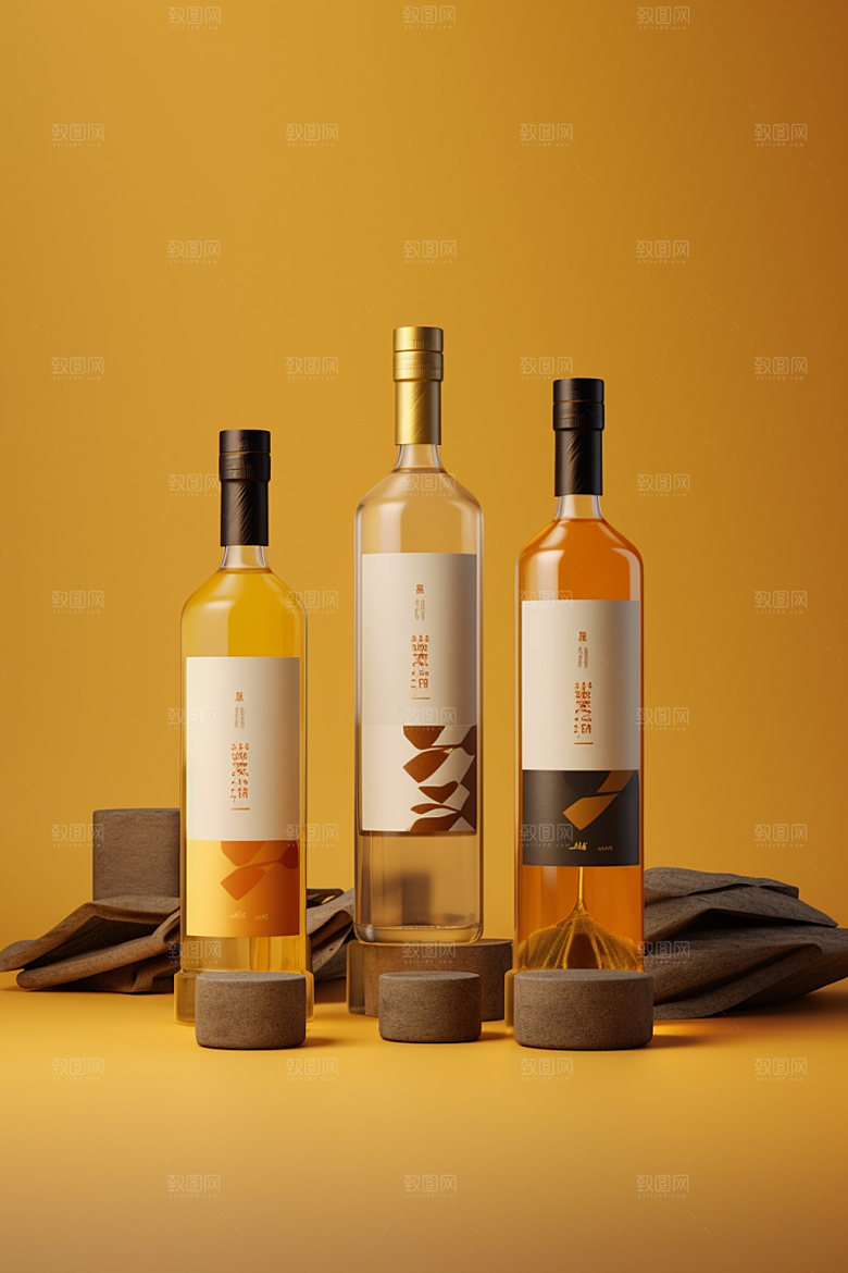 白酒酒瓶中式酒类模型