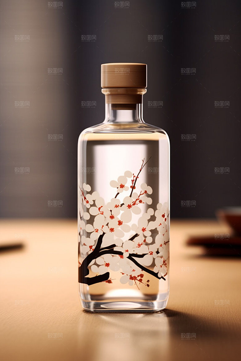 白酒酒瓶包装设计传统模型