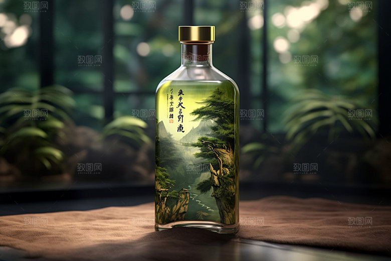 白酒酒瓶酒类立体模型